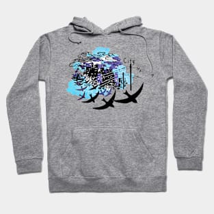 flight of swallows Hoodie